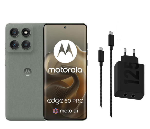 Motorola edge 60 pro 5G 12/512GB Shadow + Ładowarka 125W - 1373044 - zdjęcie